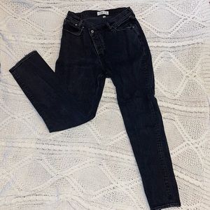 Abercrombie Cross Button Curve Love Dad Jeans